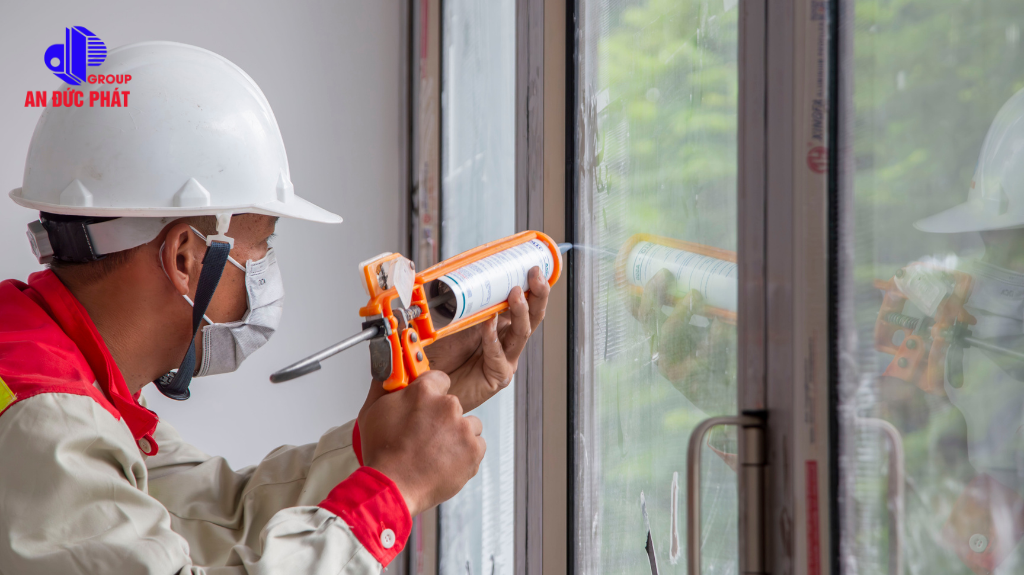 Đường keo ngăn chặn nước mưa rò rỉ vào bên trong tòa nhà.